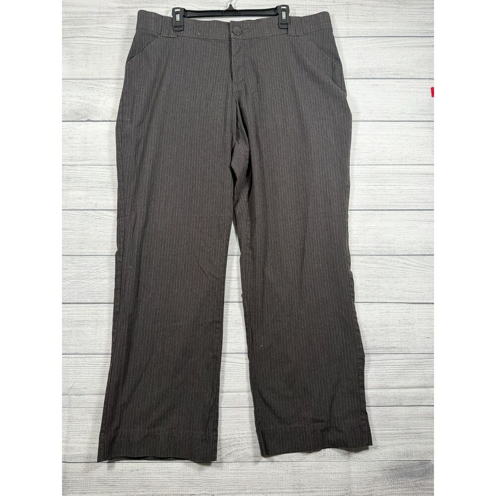 Right Fit Lee Women’s 20W Medium Gray Pinstripe Straight Leg Dress Pants 4270